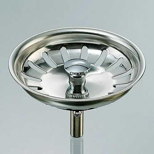 Edelstahl-Siebkörbchen (3,5 Zoll) für Küchenspülen mit manueller Betätigung des Ablaufverschlusses/Ventils
