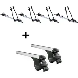 4x Fahrradträger SAGITTAR + Relingträger Quick L für Seat Ateca ab 2016