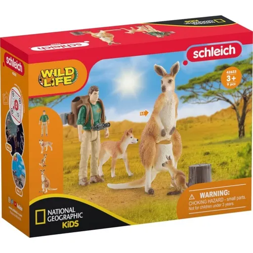 Schleich 42550 Outback Abenteuer - WILD LIFE Spielset mit Ranger Tom, Dingo und Känguru, pädagogisch wertvoll für Kinder ab 3 Jahren