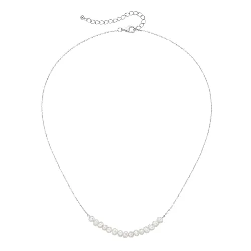 Smart Jewel Collier Collier mit Süßwasser-Perlen, Silber 925