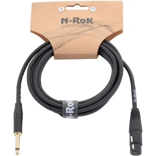N-RoK Premium Kabel XLR female / Klinke 6,3 mono 3m | Neu