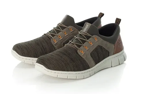 Rieker Herren Halbschuhe B7796 – Bequeme Sneakers in grün von Rieker
