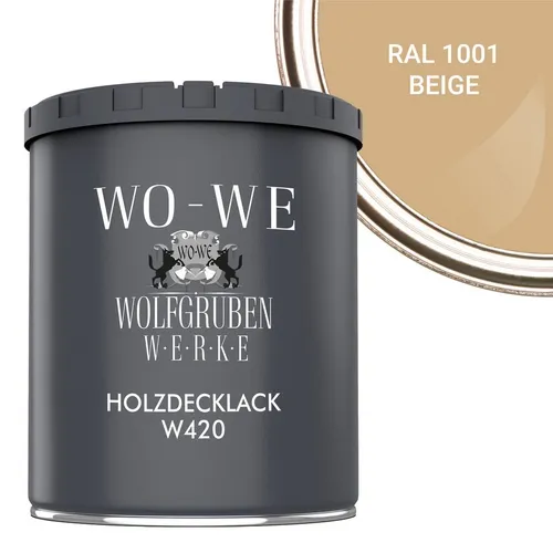 WO-WE Holzlack Holzfarbe Wetterschutzfarbe Holzanstrich W420, 1-10L, Seidenglänzend, Wasserbasis