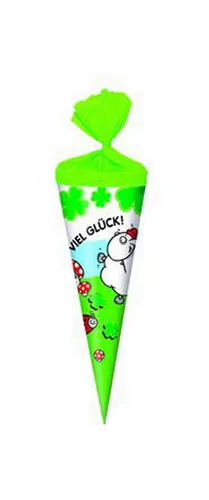 Verpackungsmittel GmbH Markneukirchen Schultüte Ganzjahres Schultüte / Geschenktüte / Länge: 22cm / rund / 