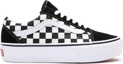 Vans UA Old Skool Platform Checkerboard Schwarz 40,5 - Kultiger Vans Skateschuh mit Plateau-Gummisohle und legendärem Checkerboard-Design. Ideal für einen stylishen Look und hohen Tragekomfort im Alltag.