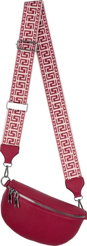 Bauchtasche (7706) Umhängetasche Crossbody-Bag Kunstleder Fuchsie