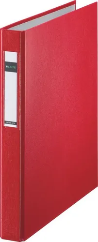 LEITZ Präsentationsordner Ringbuch A4 2-Ringe 25mm rot (10 Stück)