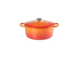 Le Creuset Signature Bräter rund 24 cm in orange von Le Creuset