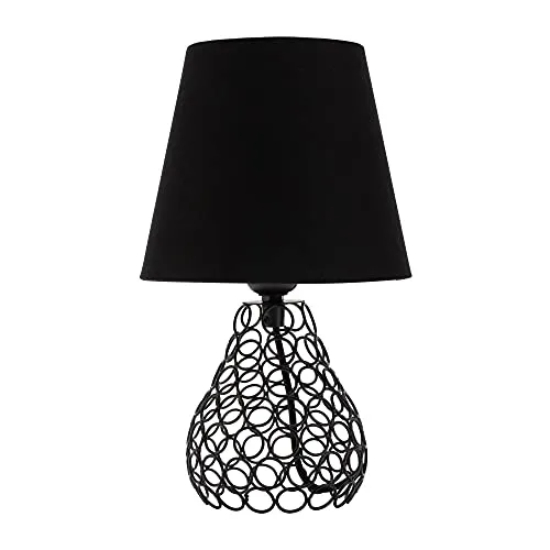 Pauleen 48210 Black Brilliance Tischleuchte max. 20 Watt Schwarz Stoff, Metall E27