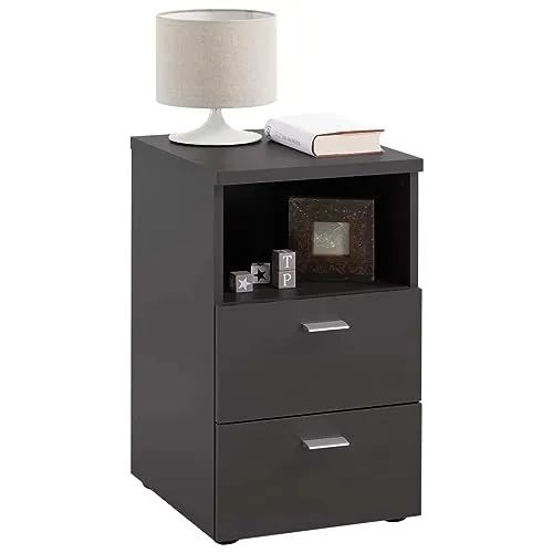 Carryhome Nachtschrank FMD Colima 1, Schwarz