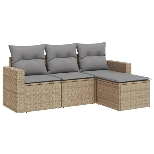 vidaXL Garten Sofa Garnitur 4-TLG. von vidaXL