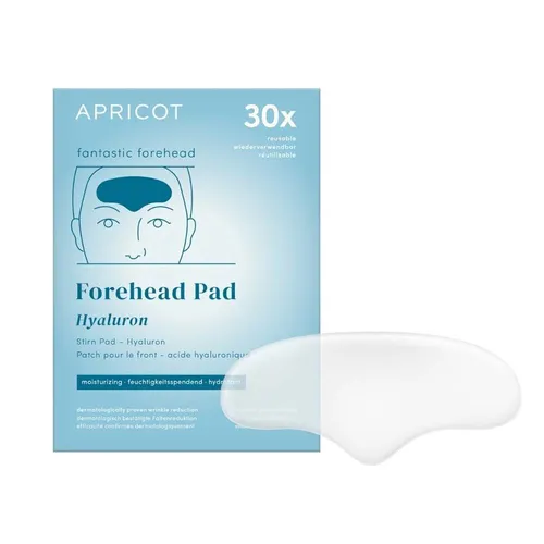 Apricot Forehead Pad Hyaluron fantastic forehead - Arzneimittel für eine glatte Stirn, mit feuchtigkeitsspendendem Hyaluron für sofortige Hautauffrischung.