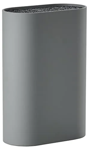 Zone Denmark Messer Block Singles - Cooler Messerhalter in Cool Grey - Küchenmesser, stilvoller Messerblock aus Kunststoff, ideal für moderne Küchen mit Platz für Singles und individuelles Design.