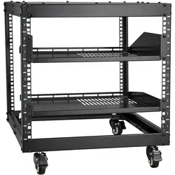 Produktbild VEVOR 9U Server-Rack mit offenem Rahmen, 23 bis 40 Zoll einstellbare Tiefe, freistehend oder zur Wandmontage, Netzwerk-Server-Rack mit 360°-Rollen, robuste 4-Pfosten-Halterung für alle Ihre Netzwerk-IT-Geräte, AV-Ausrüstung und Router
