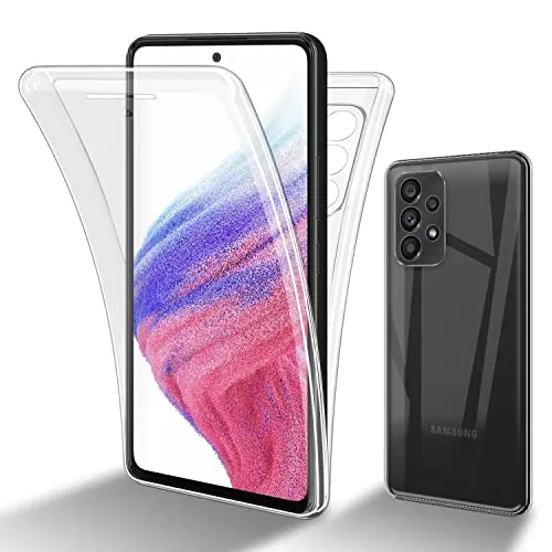 Cadorabo Hülle kompatibel mit Samsung Galaxy A53 5G Schutzhülle TPU Silikon Case 360 Slim Kratzfest Weiche Gummi mit Rundumschutz Case Hülle für Galaxy A53 5G in Transparent