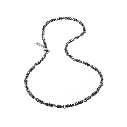 Police Herren Halskette Kette Edelstahl Schwarz Grau  51 cm  PJ.26342PSE/01