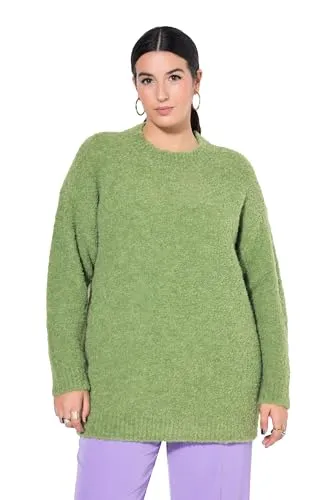 Studio Untold Damen große Größen Übergrößen Plus Size Pullover, Oversize Shape, Flauschstrick apfelgrün 46+ 847559420-46+