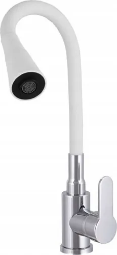 Küchenarmatur Wasserhahn 2 Strahlarten Weiß 10906 - Küchenarmatur mit flexiblem Auslauf und zwei Strahlarten für bequemes Geschirrspülen. Ideal für moderne Küchen mit verstellbarer Höhe bis 54 cm.