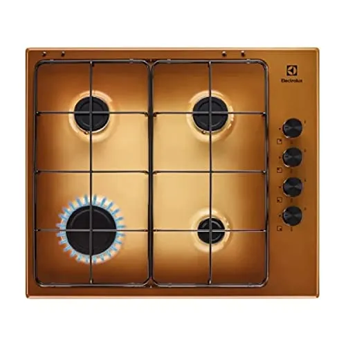 ELECTROLUX KGS6404T Gaskochfeld Serie 300 - 60 cm breites Gaskochfeld mit Slimside Design, ideal für platzsparendes Kochen in modernen Küchen.