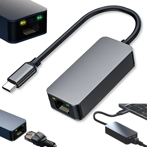 USB-C Ethernet-Hub 2,5 Gbit/s Typ-C-Adapter
