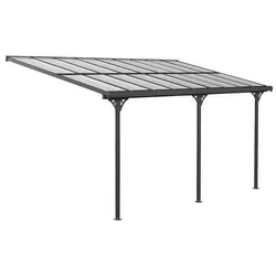 Ambia Garden Terrassenüberdachung Schwarz, 556x225 cm in schwarz von Westmann