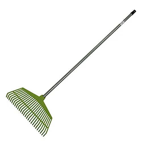 Testrut Laubbesen – Praktischer Gartenhelfer mit Metallstiel - Laubrechen mit 26 flexiblen Zinken für müheloses Zusammenharken von Laub, Unkraut und Grasschnitt. Ideal für Gartenarbeiten mit rutschfestem Griff und platzsparender Aufhängemöglichkeit.