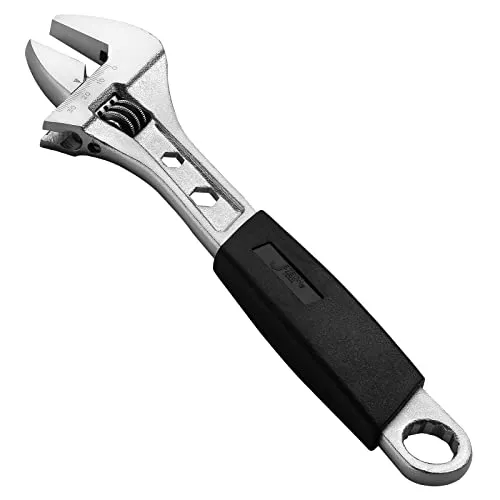 Jetech 250mm verstellbarer Schraubenschlüssel mit Softgrip-Griff - Max. 34mm - Professioneller Schalthebelschlüssel mit breiter Kaliberöffnung