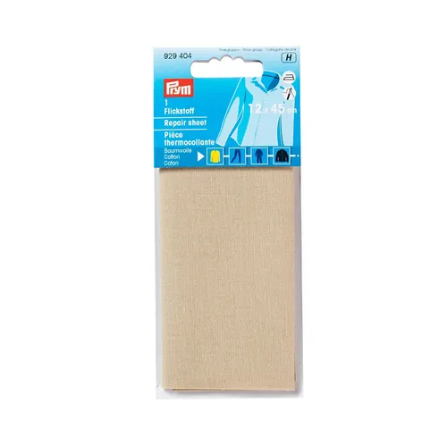 Produktbild Stoff Flicken sand beige 12 x 45 cm aufbügeln Prym 929404 Flickstoff Baumwolle