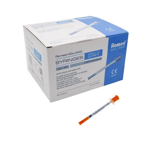 Romed Feindosierspritze Insulinspritzen U 40, steril, 40 I.E. auf 1 ml, (100-St)