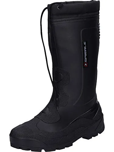 Spirale Unisex Stratos Gummistiefel Schwarz, 38 EU - Wanderschuhe, wasserfest und modisch, ideal für jeden Wettereinsatz und perfekt für Outdoor-Abenteuer.