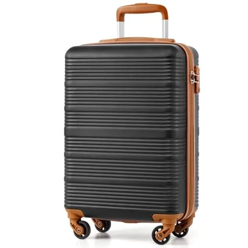 COOLIFE Handgepäck Koffer 55x35x20cm für Ryanair & Easyjet mit 4 Silent Spinner Rädern & TSA-Schloss – ABS-Hartschale, Leicht Handgepäck