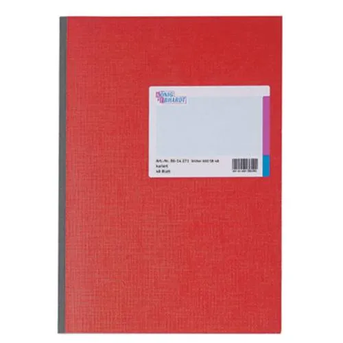 König & Ebhardt Kladde 8614271 Notizbuch kariert Rot Anzahl der Blätter: 48 DIN A4