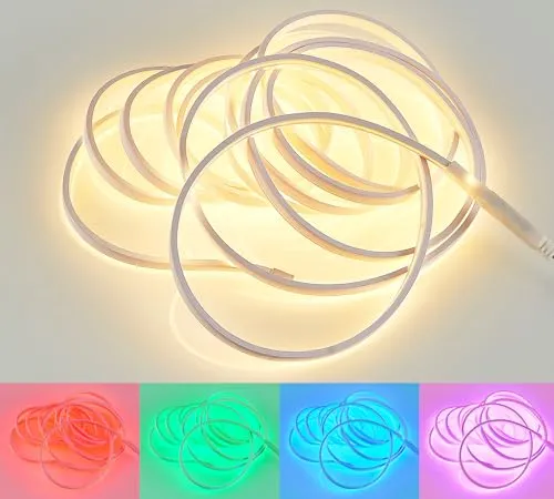 Reality Leuchten Lichtband NEON LED RGB 500x1 cm in weiß von TRIO LIGHTING FOR YOU