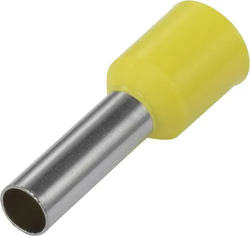 TRU Components 1091278 Aderendhülse 6mm² Teilisoliert Gelb 100St.