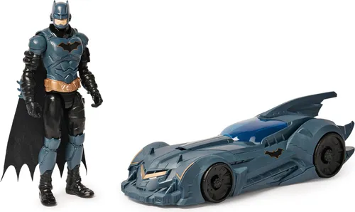DC Comics Shadow Guardian Batmobile + Batman Actionfigur - 41cm Fahrzeug mit Verdeck, bewegliche 30cm Figur im Original Comic-Design für spannende Abenteuer ab 3 Jahren