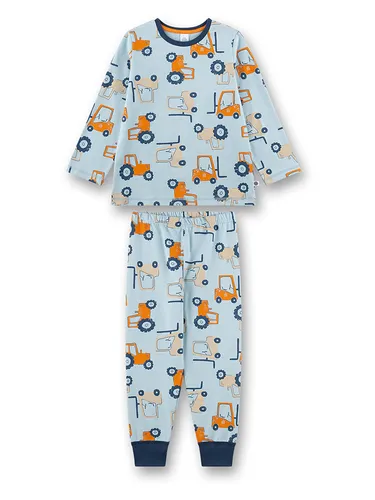 Sanetta Jungen-Schlafanzug blau Traktor