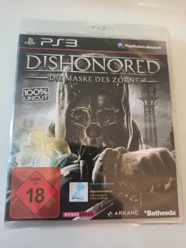 Playstation 3 *Dishonored: Die Maske des Zorns* - Action & Abenteuer - PS3 Spiel, neu und versiegelt, mit fesselndem Gameplay und spannender Handlung, ideal für Action-Fans.