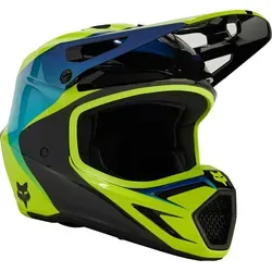 FOX V3 Streak Jugend Motocross Helm, schwarz-grün, Größe S in grün von Fox