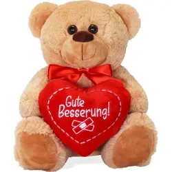 Teddybär mit Herz Gute Besserung 25 cm von matches21 HOME & HOBBY