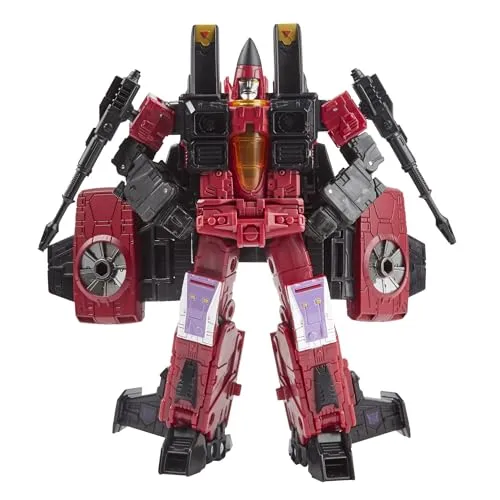 Transformers Generations War for Cybertron: Earthrise Voyager WFC-E26 Thrust, 17,5 cm - Erlebe epische Kämpfe mit Thrust, dem Elite-Seeker! Verwandle ihn in 23 Schritten in den Jet-Modus und entdecke die modularen Battle Stationen. Perfekt für Sammler und Fans von Actionfiguren!