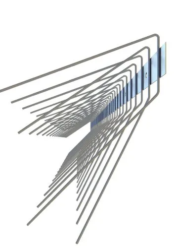 Schwalbenabwehr aus Edelstahl, 1 Meter, 4-reihig