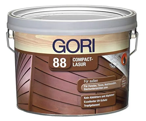 Gori 88 Compact-Lasur LH Eiche Hell 0,75l - Hochwertige Mittelschichtlasur auf Alkydharzbasis, ideal für langlebigen Schutz und ansprechendes Finish von Holzoberflächen.
