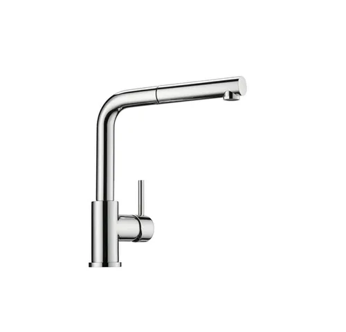 Naber Einhebelmischer Linea Arco 2 chrom, Hochdruck 5011252 - Armaturen mit elegantem Design und herausziehbarem Auslauf für flexibles Arbeiten in der Küche. Ideal für einfaches Spülen von Geschirr und Obst.