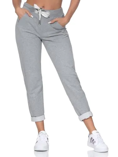 Elbsand Brinja Damen 7/8 Hose, Sweathose, gerade Schnittform