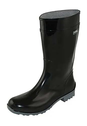 Regenliebe Damen Gummistiefel de Störtregen Regenstiefel Langschaft, Farbe:schwarz, Größe:42 EU