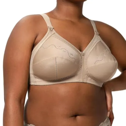 Triumph Doreen & Cotton 01 N BH ohne Bügel (80F Skin) - Funktionsunterwäsche mit V-Ausschnitt und reizvollen Stickereien für zeitlose Eleganz und ultimativen Tragekomfort – die perfekte Inszenierung des weiblichen Körpers.