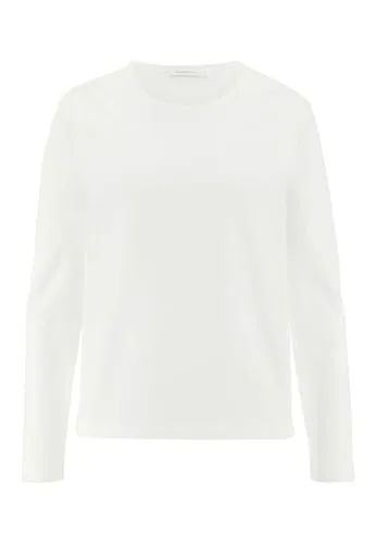 hessnatur Damen Langarmshirt aus Bio-Baumwolle | Nachhaltig und fair gefertigt - GOTS zertifiziertes Langarmshirt aus weichem Heavy Jersey. Puristisches Design mit klassischem Rundhals und entspannter Passform für hohen Tragekomfort.