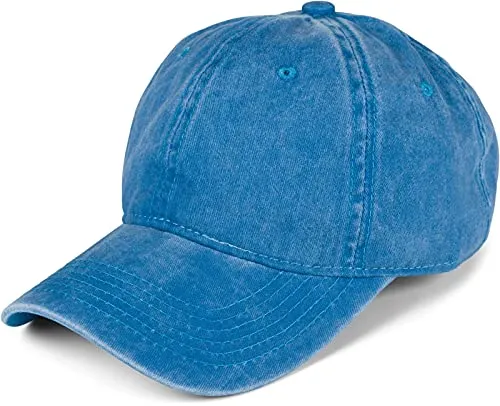 styleBREAKER Unisex Baseball Cap Vintage Look verstellbar 6-Panel Cappy in Washed Optik mit gebogenem Schirm Baumwolle Retro Cap Damen und Herren, Farbe:Türkis