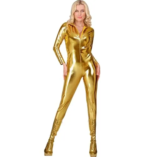 W WIDMANN MILANO Party Fashion - Overall für Erwachsene, sexy Einteiler, Catsuit, Disco Fever, Faschingskostüme