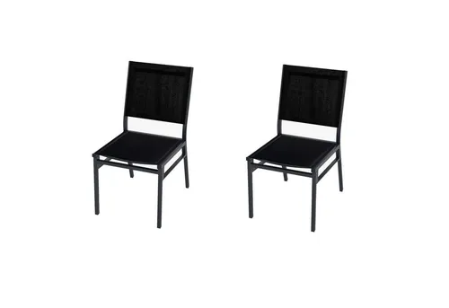 GOPLUS Hochlehner Gartenstuhl aus Aluminium, Bistrostuhl mit breiter Sitzfläche - Robuster Balkonstuhl bis 150 kg belastbar, mit atmungsaktivem Netzgewebe für hohen Komfort und schnelle Trocknung. Ideal für Garten, Terrasse oder Balkon, vereint elegantes Design mit praktischer Funktionalität.